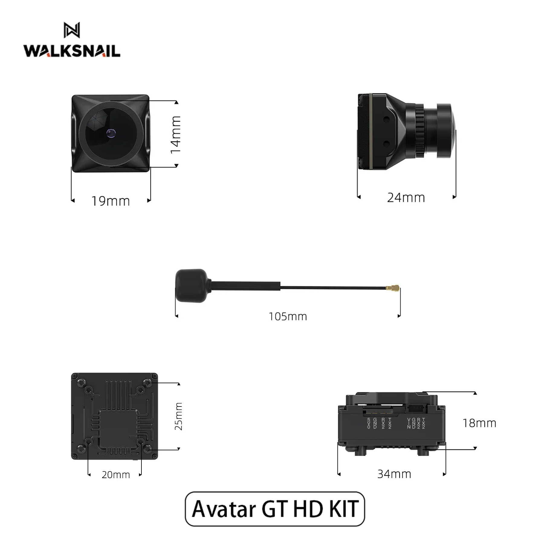 Walksnail Avatar GT HD KIT 2W  – обзор и цена Fpv Drone Antenna