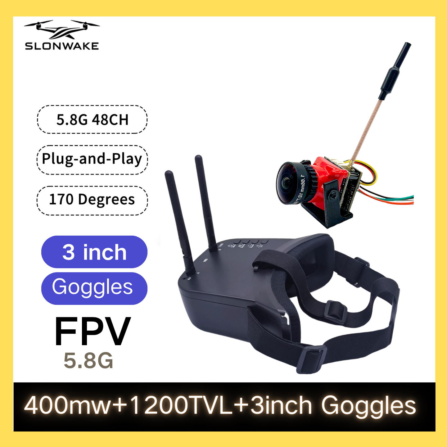 SLONWAKE 5.8G 48CH FPV 400mw V – обзор и цена Fpv Drone Vtx