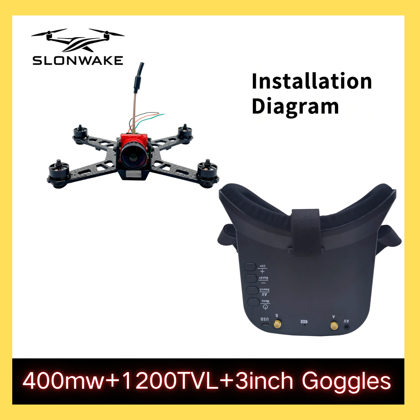 SLONWAKE 5.8G 48CH FPV 400mw V – обзор и цена Fpv Drone Vtx