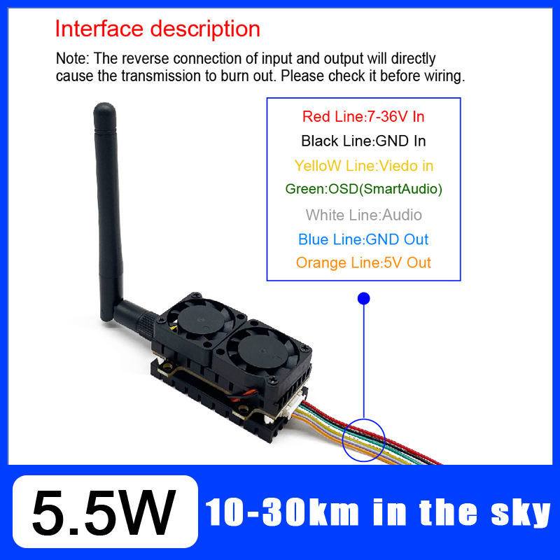 Long Range 5.8GHz 5.5W Video T – обзор и цена Fpv Drone Flight Controller