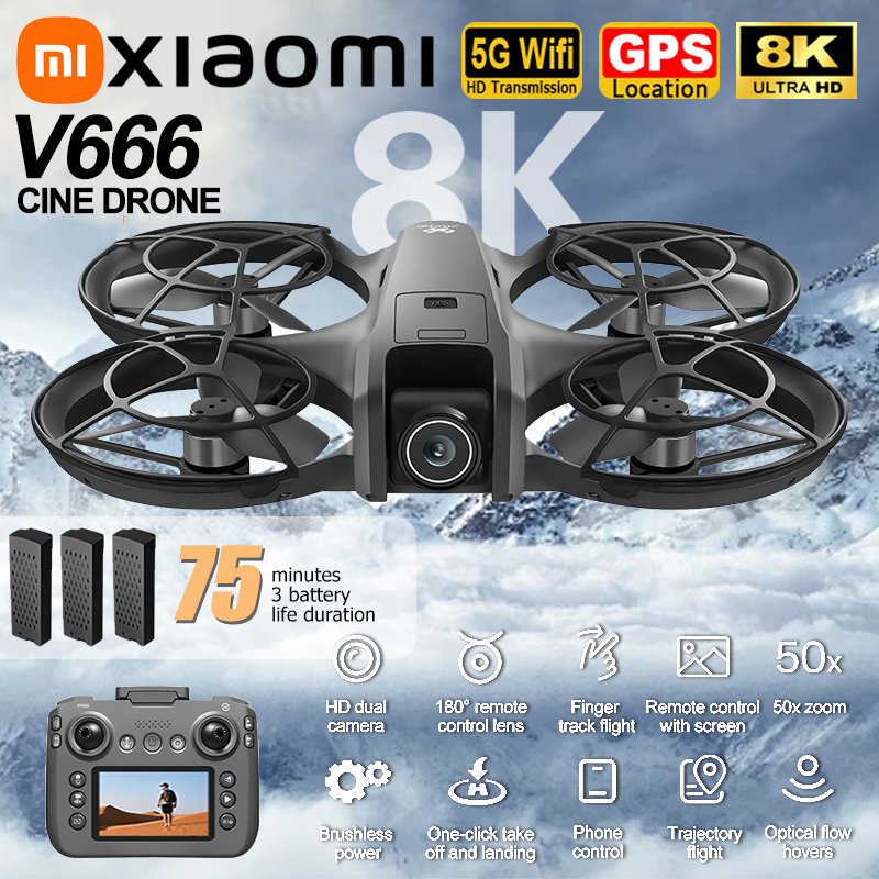 Xiaomi V666 Drone 8K Aerial HD – обзор и цена Fpv Drone Charger